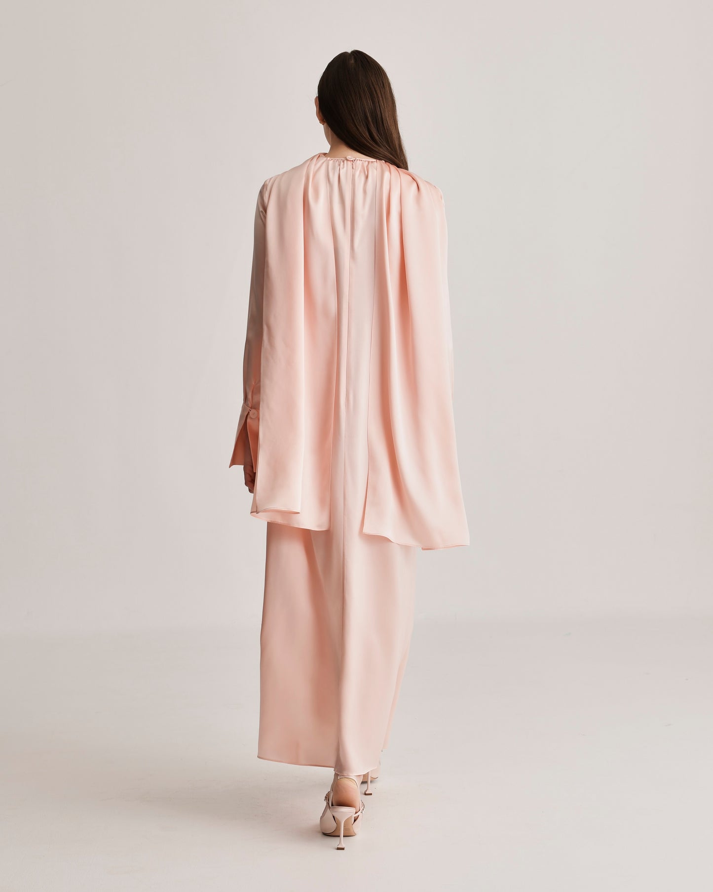 Scarf Dress in Silk Charmeuse
