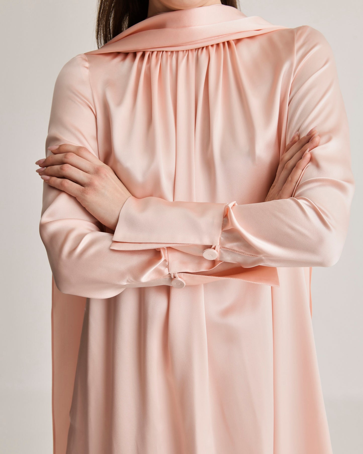Scarf Dress in Silk Charmeuse