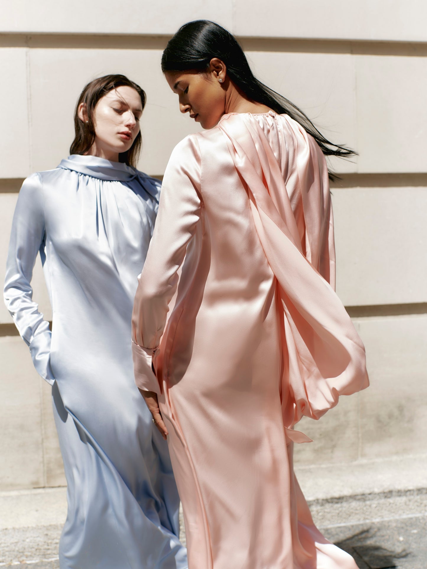 Scarf Dress in Silk Charmeuse