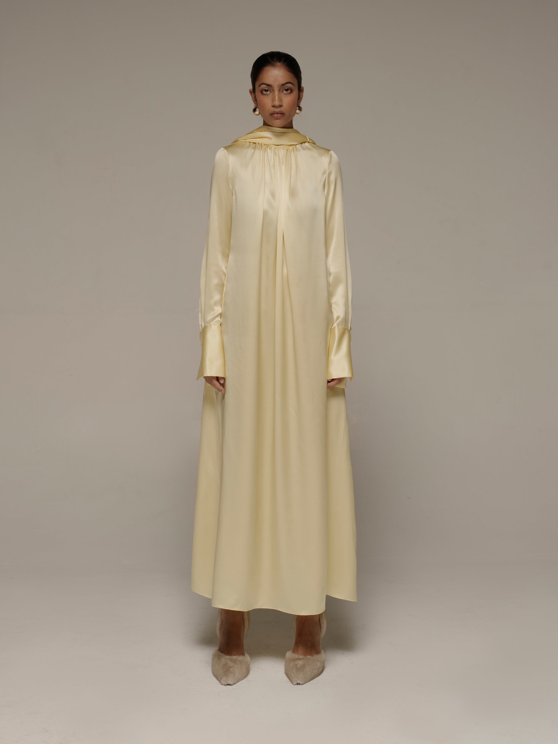 Scarf Dress in Silk Charmeuse Seht Scarf Dress in Silk Charmeuse Seht