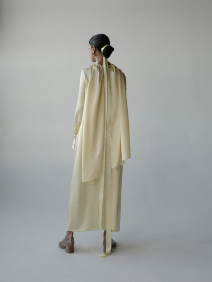 Scarf Dress in Silk Charmeuse