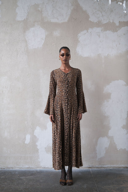 Godet Dress in Silk