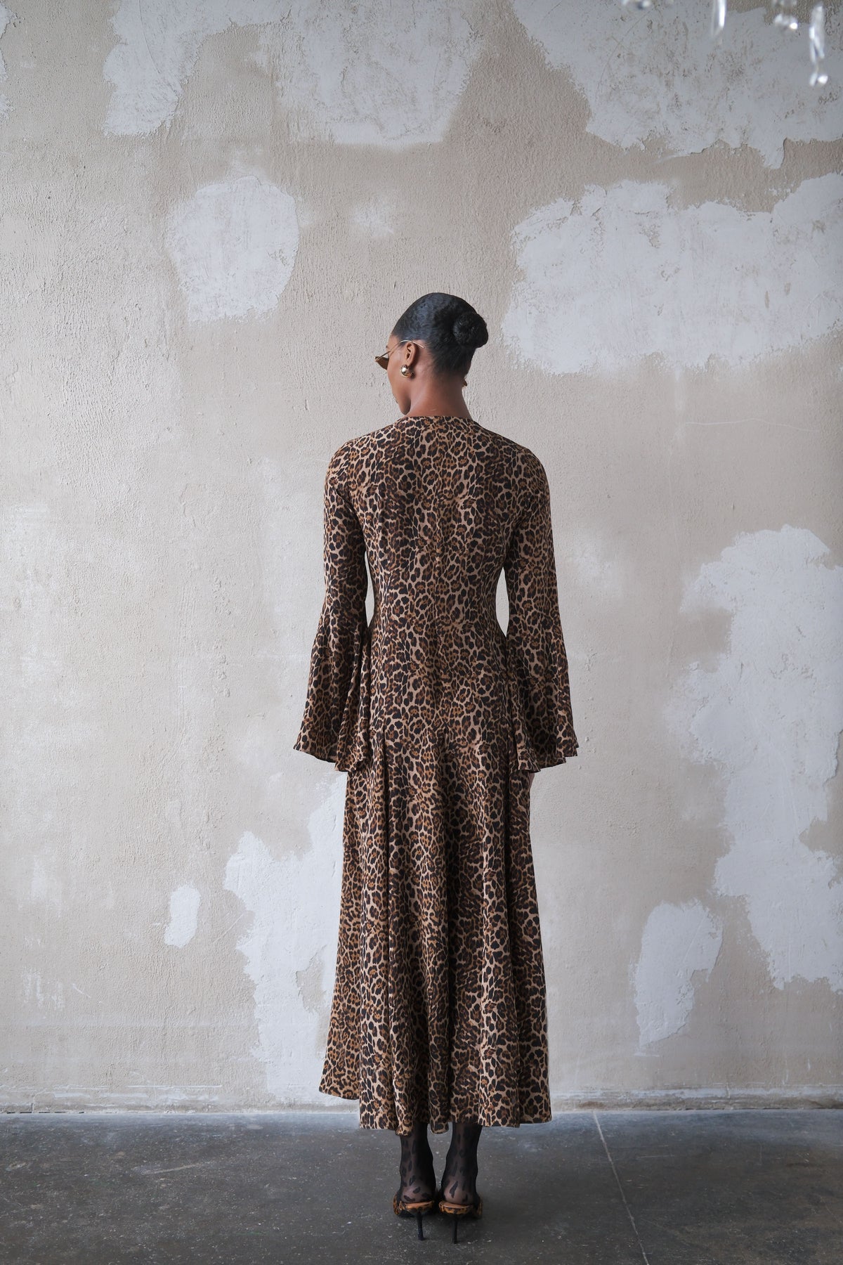 Godet Dress in Silk