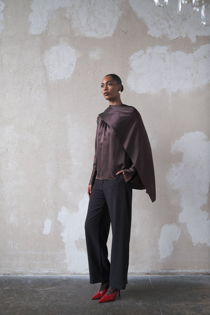 Scarf Top in Silk Charmeuse