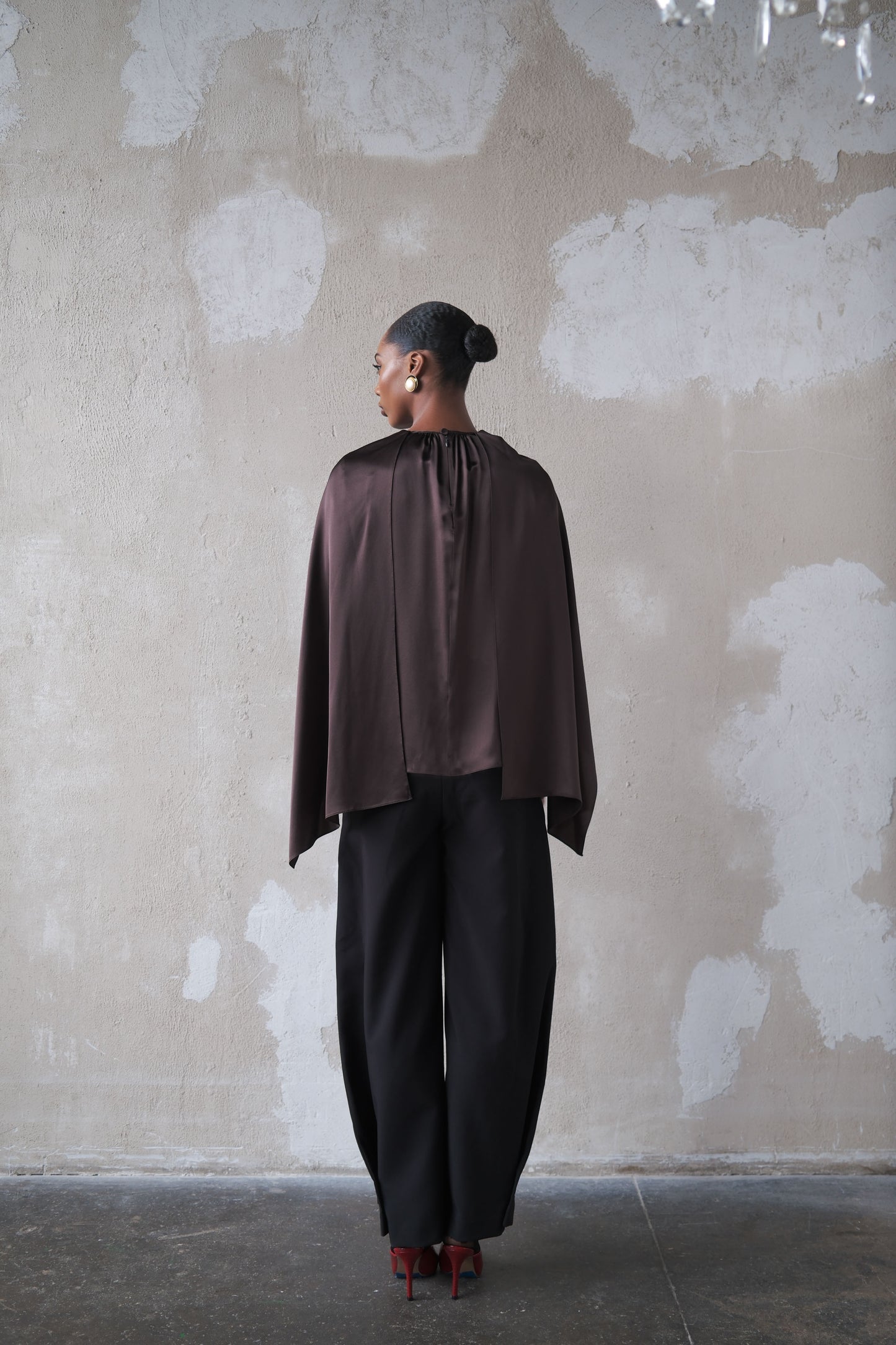 Scarf Top in Silk Charmeuse