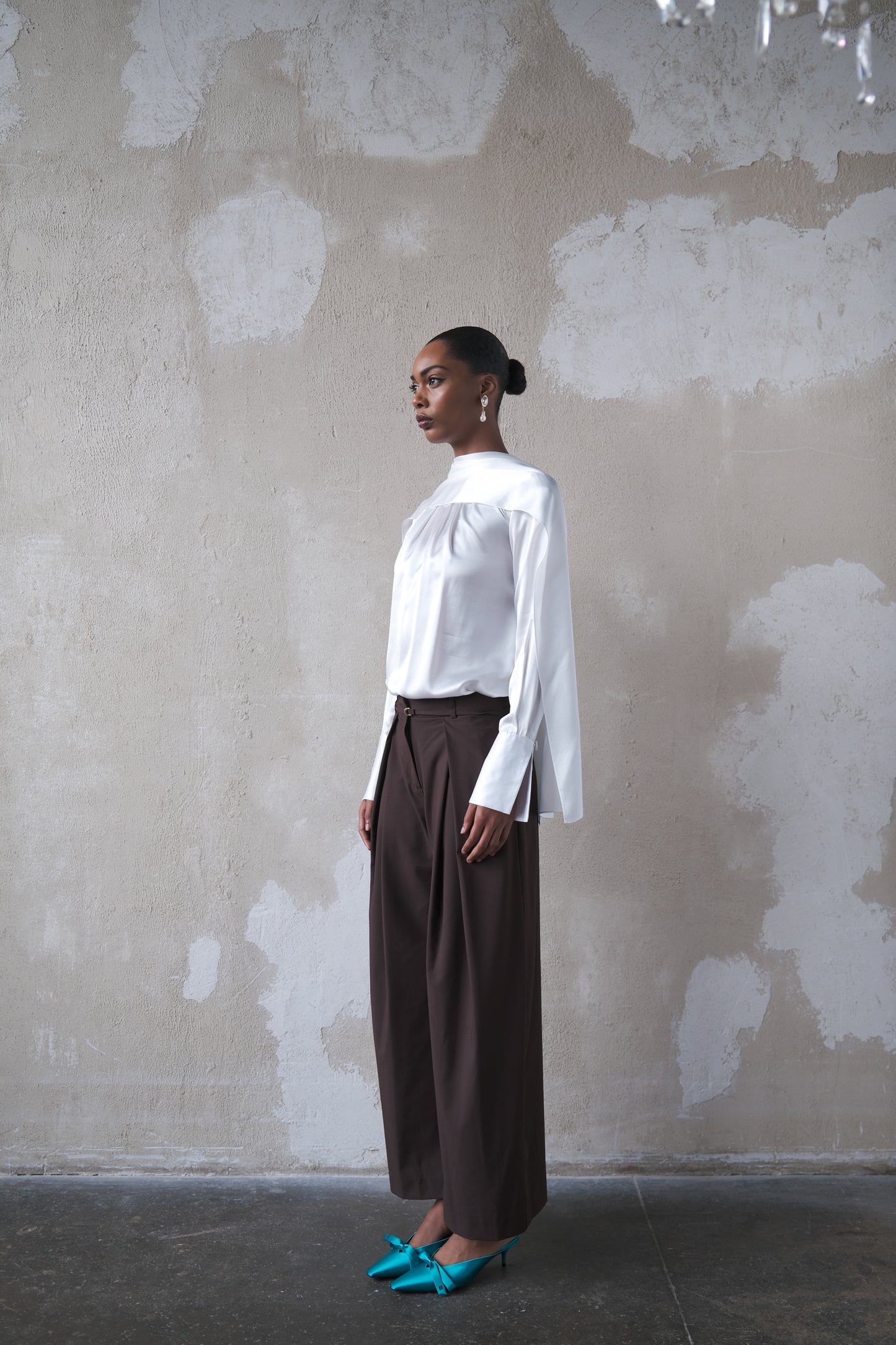 Scarf Top in Silk Charmeuse