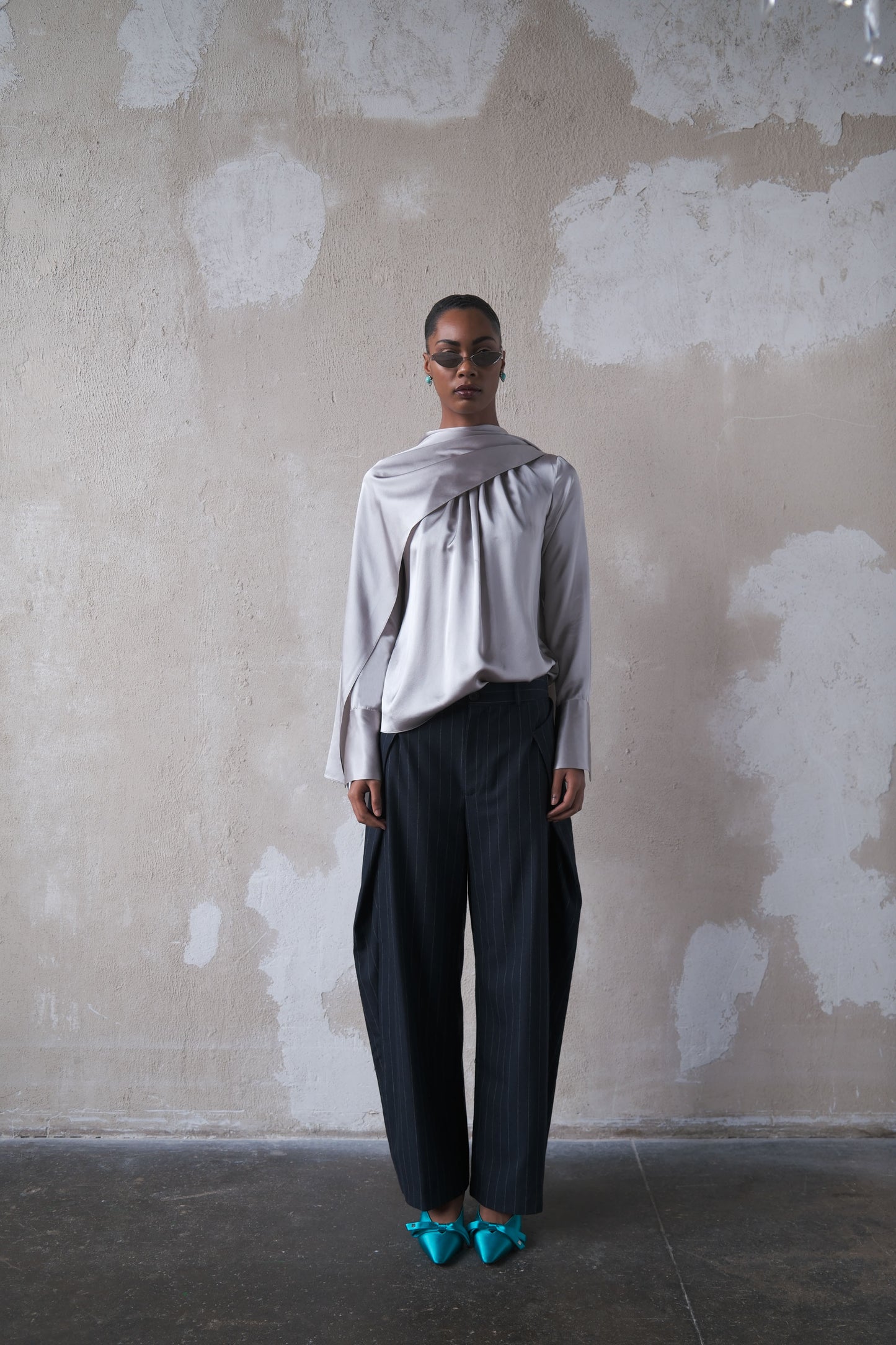 Scarf Top in Silk Charmeuse