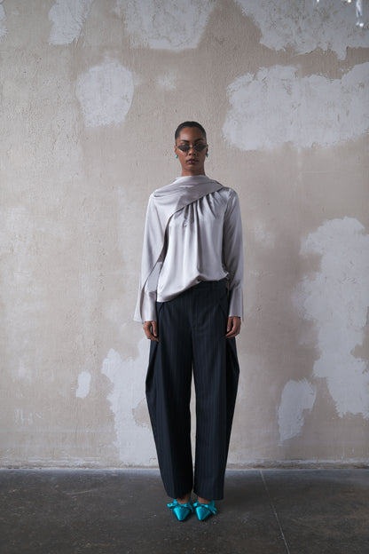 Scarf Top in Silk Charmeuse