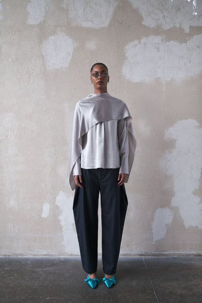 Scarf Top in Silk Charmeuse