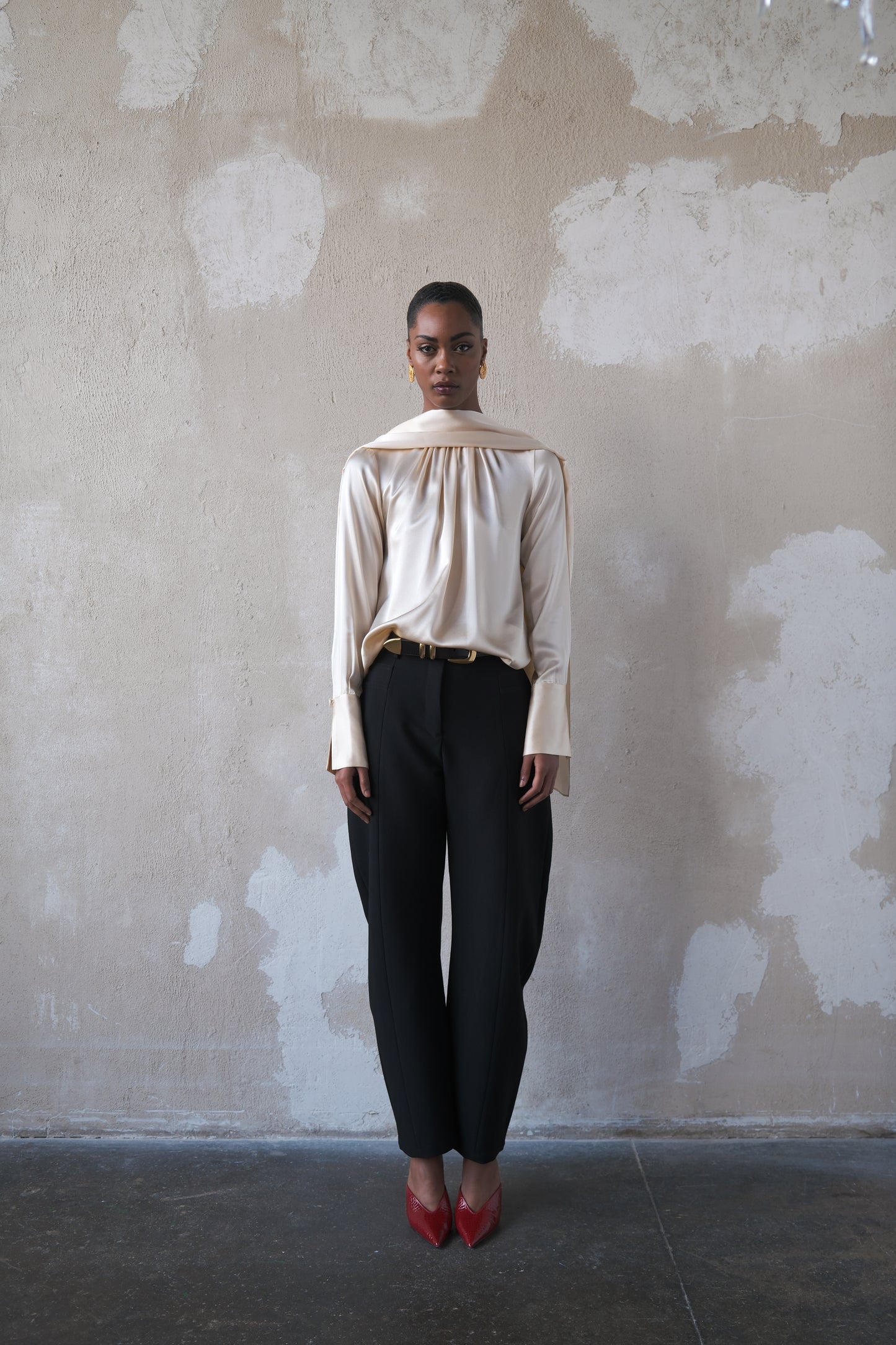 Scarf Top in Silk Charmeuse