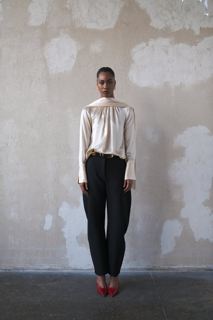 Scarf Top in Silk Charmeuse
