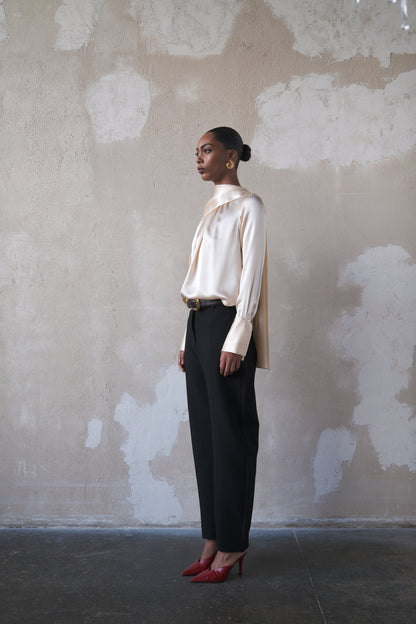 Scarf Top in Silk Charmeuse
