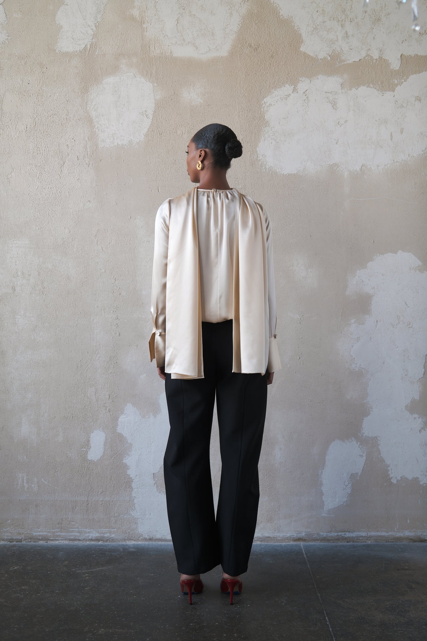 Scarf Top in Silk Charmeuse