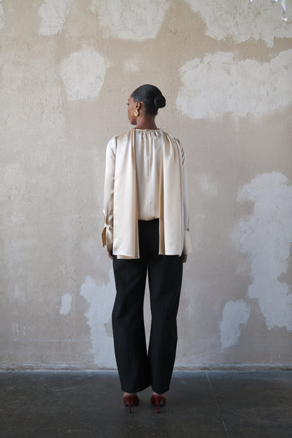 Scarf Top in Silk Charmeuse