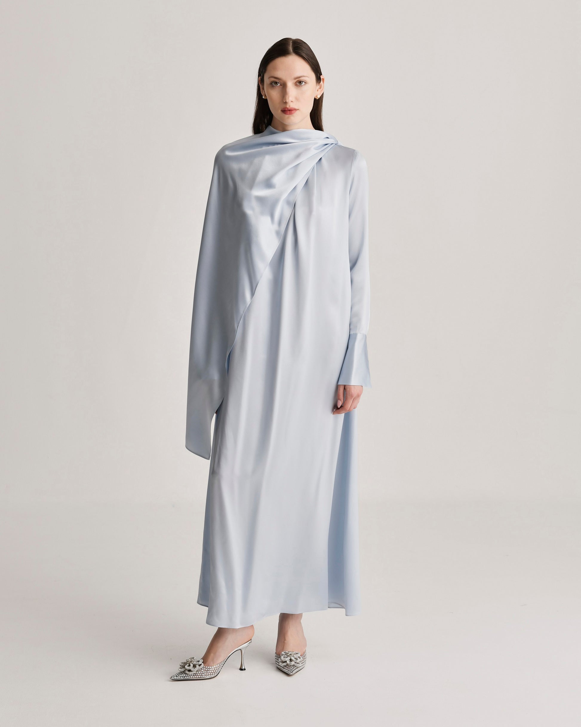 Scarf Dress in Silk Charmeuse Seht Scarf Dress in Silk Charmeuse Seht