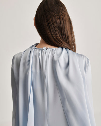 Scarf Dress in Silk Charmeuse
