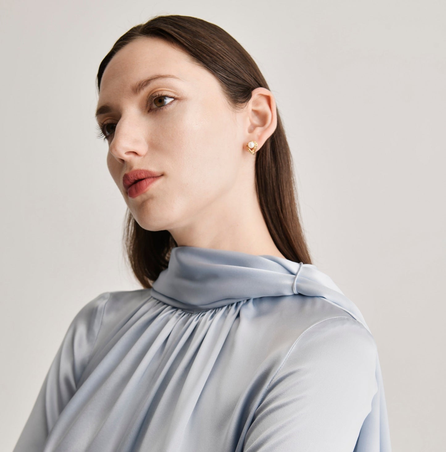 Scarf Dress in Silk Charmeuse