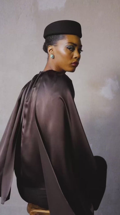 Scarf Top in Silk Charmeuse