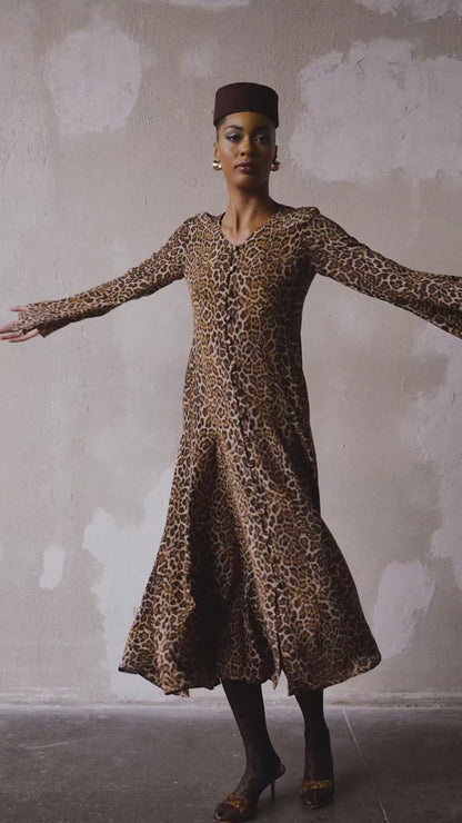 Godet Dress in Silk
