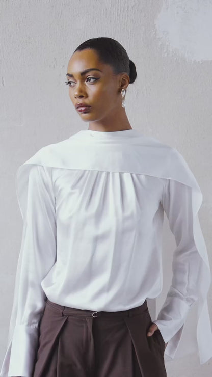 Scarf Top in Silk Charmeuse